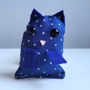 Cat Pocket Pet - Blue Dotted Swiss