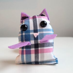 Cat Pocket Pet - Purple Plaid