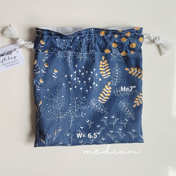 Gift Bag - Blue Floral (med)