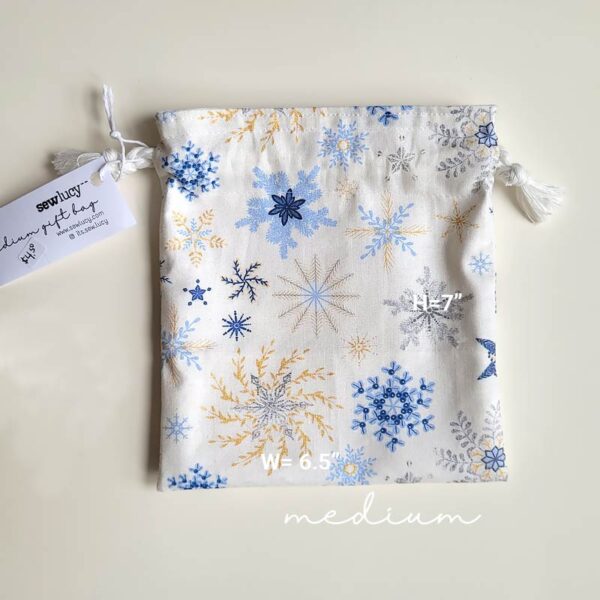 Gift Bag - Gold Snowflake