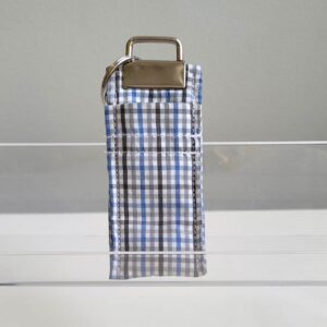 Lip Balm Holder - Blue Plaid