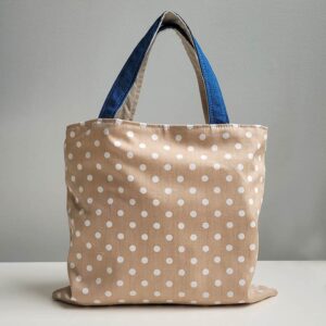 Mini Tote - Brown Dots