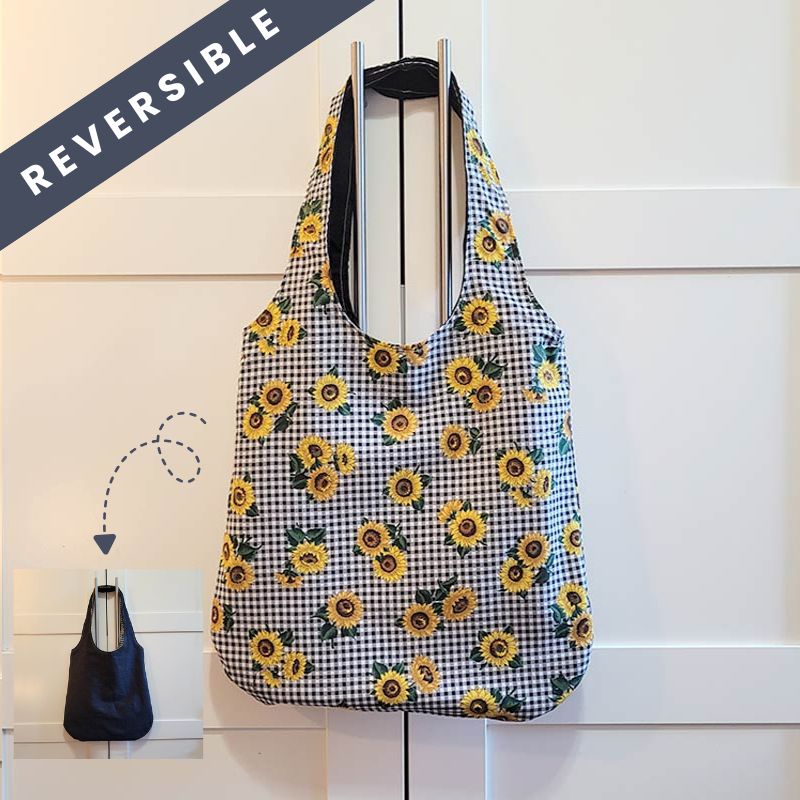Reversible Tote - Denim & Sunflower