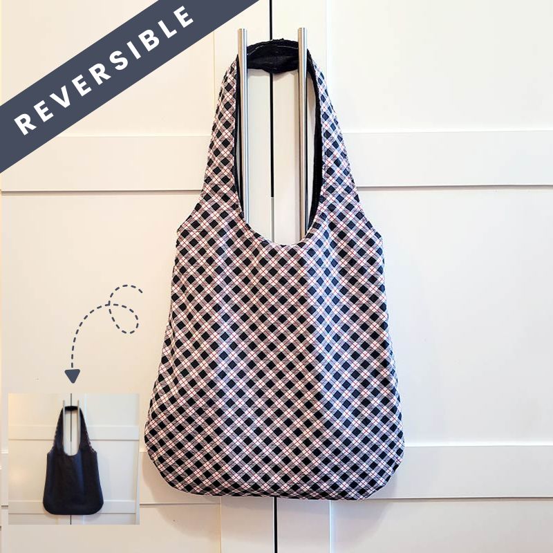 Reversible Tote - Denim & Plaid