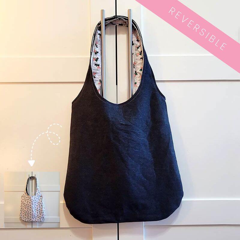 Revsersible Tote Pink Flower