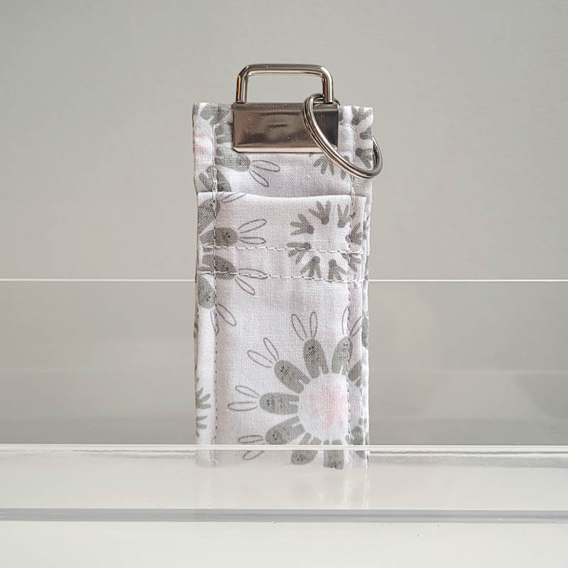 Lip Balm Holder - Pink Grey Flower