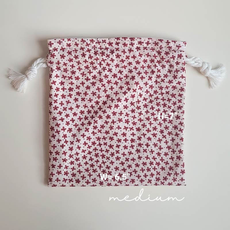 Gift Bag - Red Floral (med)