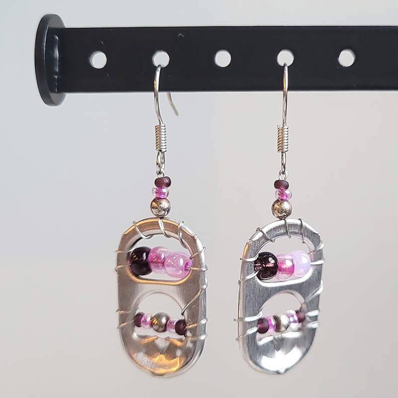 Pop Tab Earrings: Berry Burst