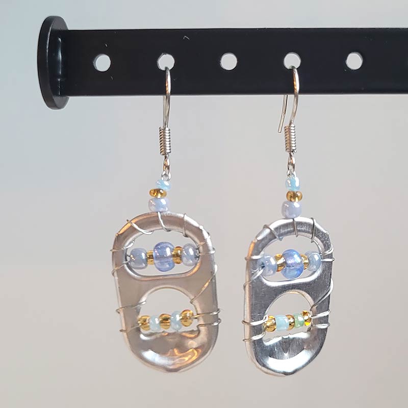 Crystal Light Pop Tab Earrings