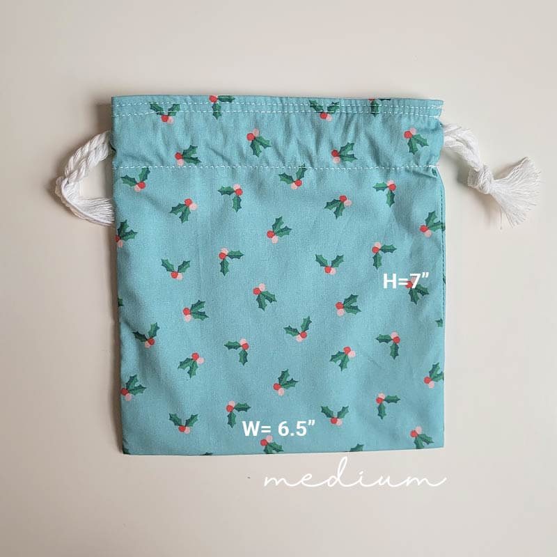 Gift Bag - Christmas Holly (med)