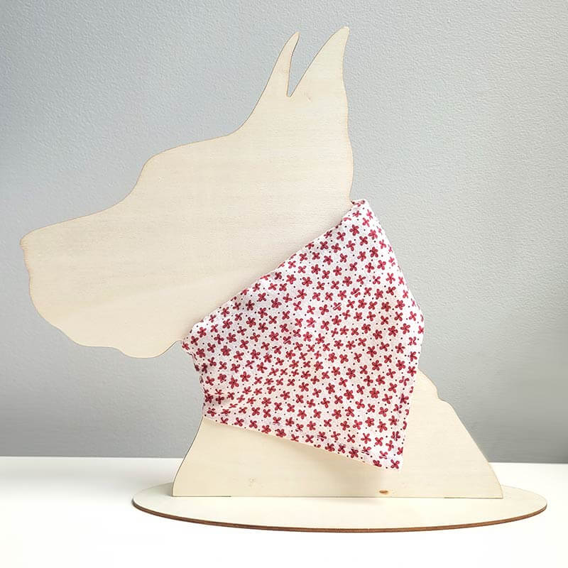 Dog Bandana – Red Floral
