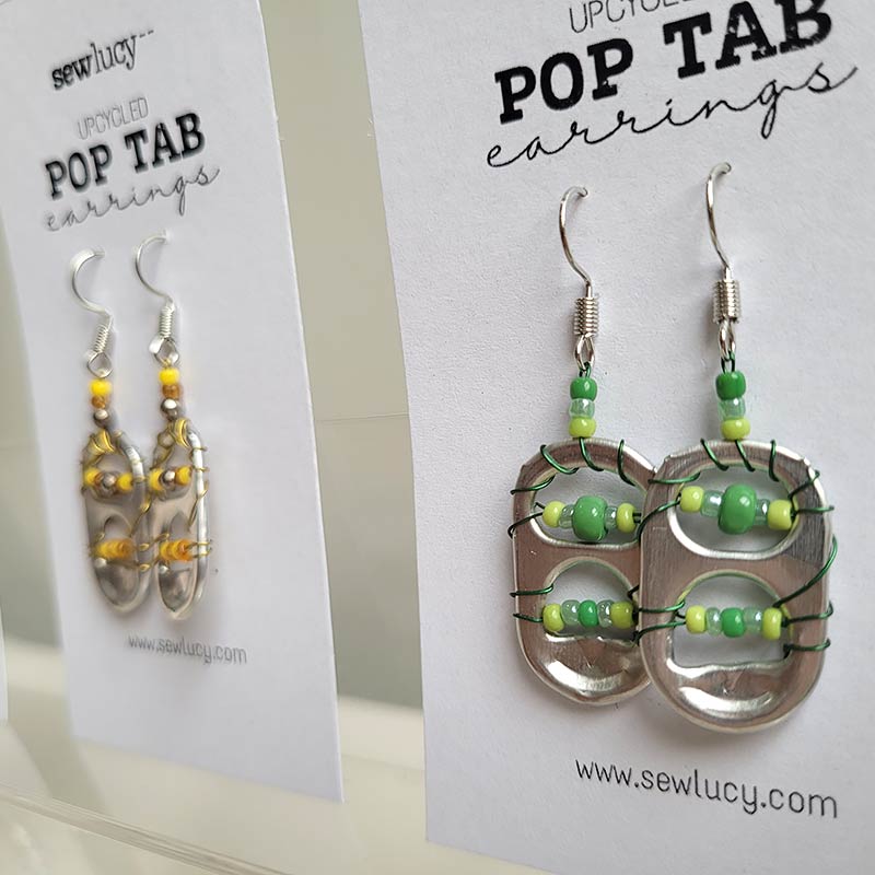 Fresh Lime Pop Tab Earrings