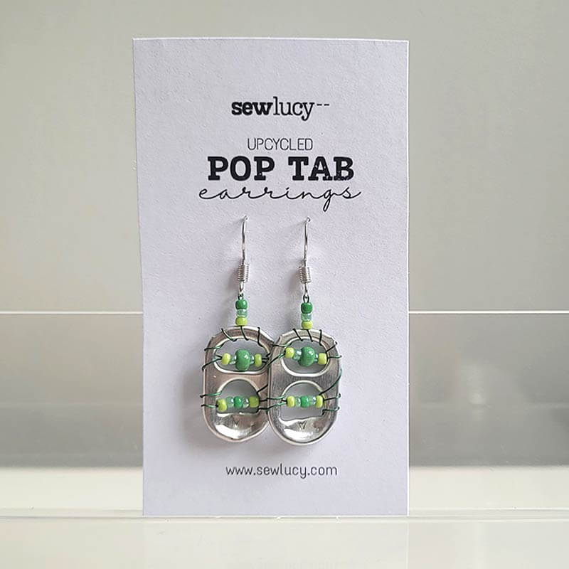 Fresh Lime Pop Tab Earrings