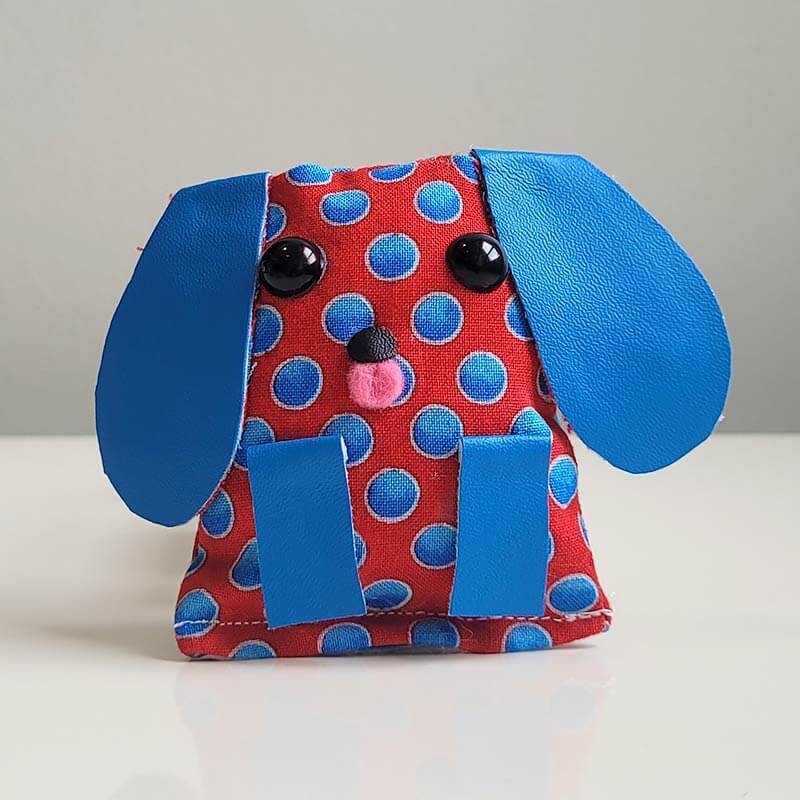 Dog- Red and Blue Dot