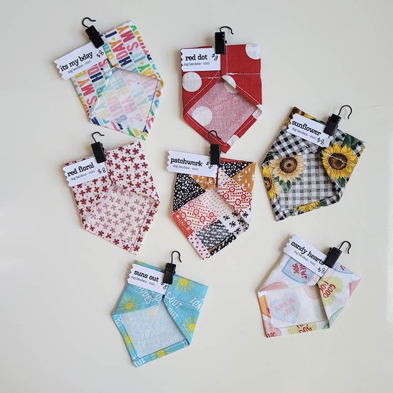 Dog Bandana - Orange Patchwork - Image 4