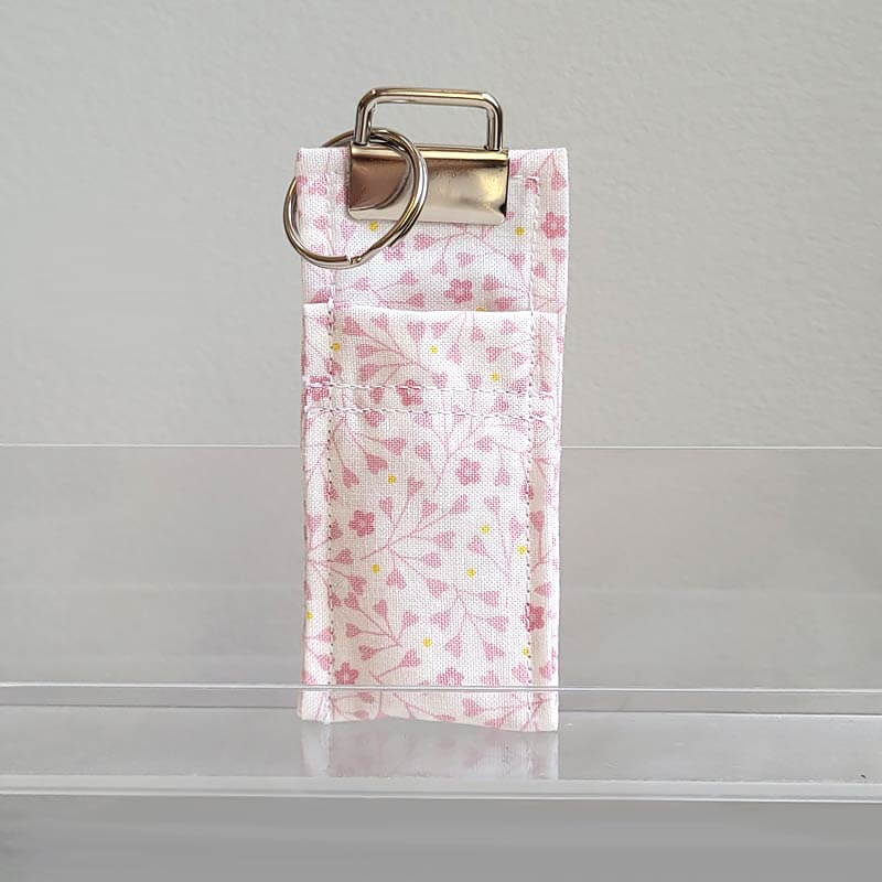 Floral Hearts Lip Balm Holder – Handmade Keychain | Sew Lucy