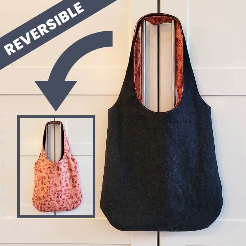 Reversible Tote - Denim & Cats