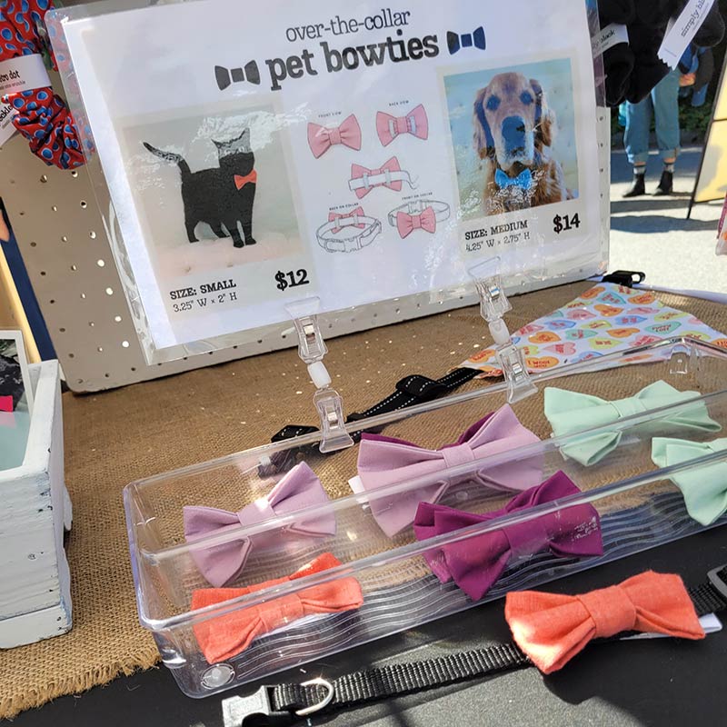 over the collar dog bowties