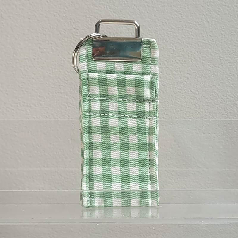 Lip Balm Holder - Green Gingham