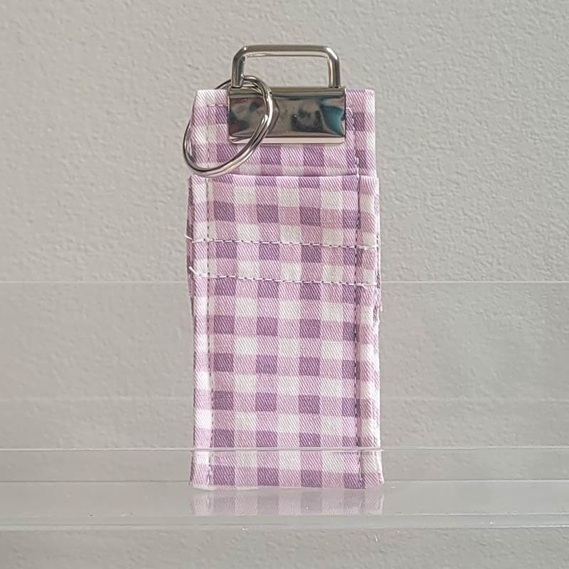Lip Balm Holder - Purple Gingham